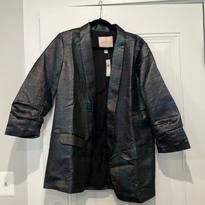 Anthropologie NWT Hutch Textured Metallic Blazer - Size Large